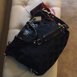 Coach black logo handbag